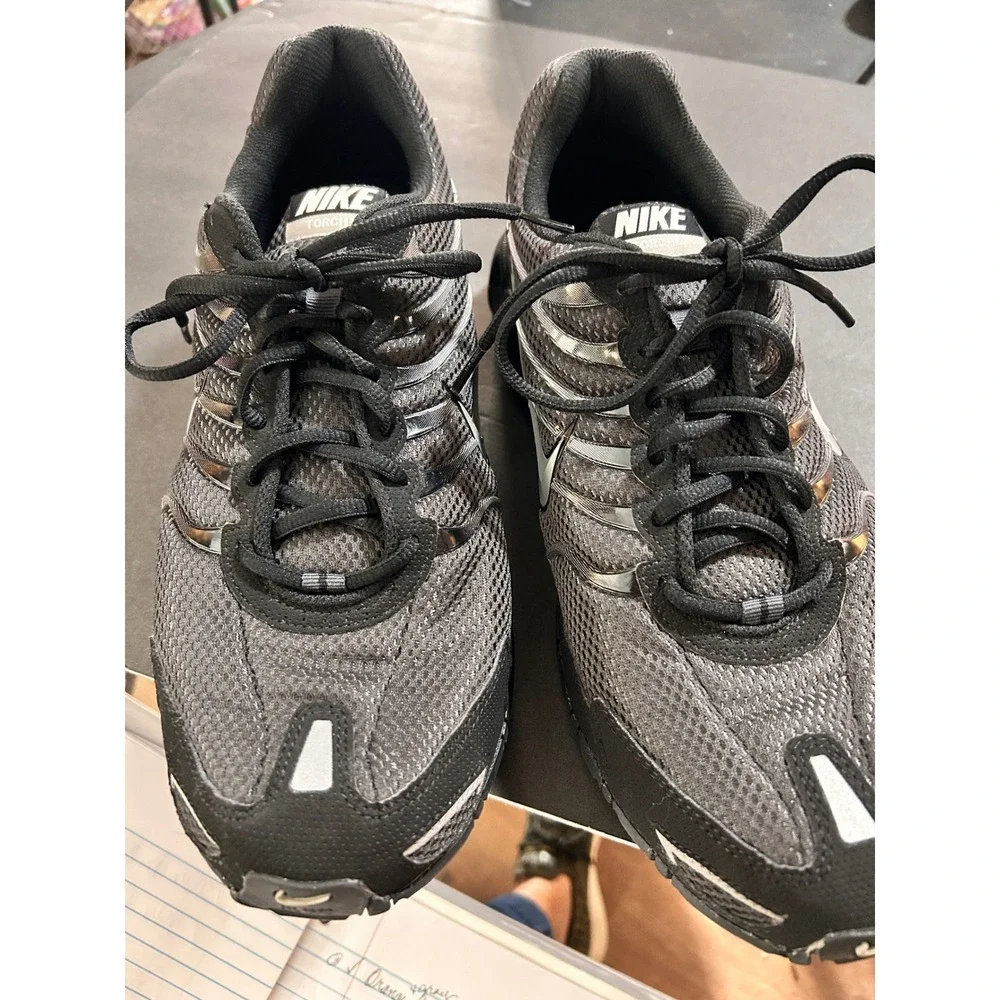 Nike Air Max Torch‎ 4 Mens Running Shoes Black Silver Size 13